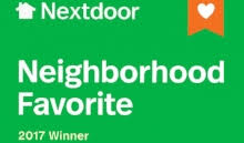 Nextdoor Neighborhood Favorite in 14 Neighborhoods in 2017 and 2018!